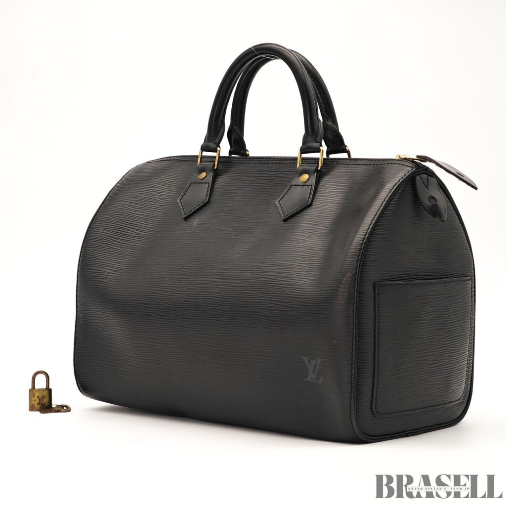 Louis Vuitton Speedy 30 Epi Leather Noir Handbag Mini Boston Bag M59022 France