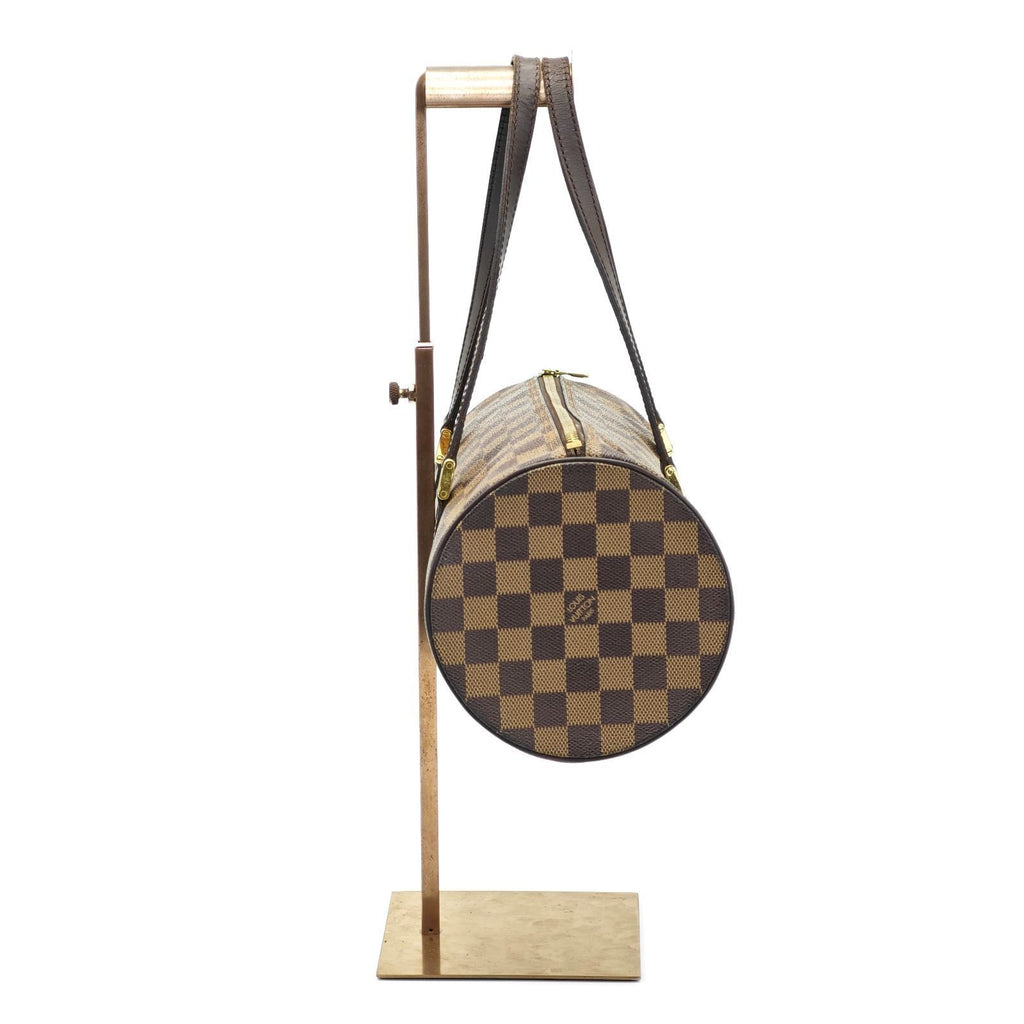 LOUIS VUITTON Damier Papillon 30 N51303 Cylindrical Bag Brown