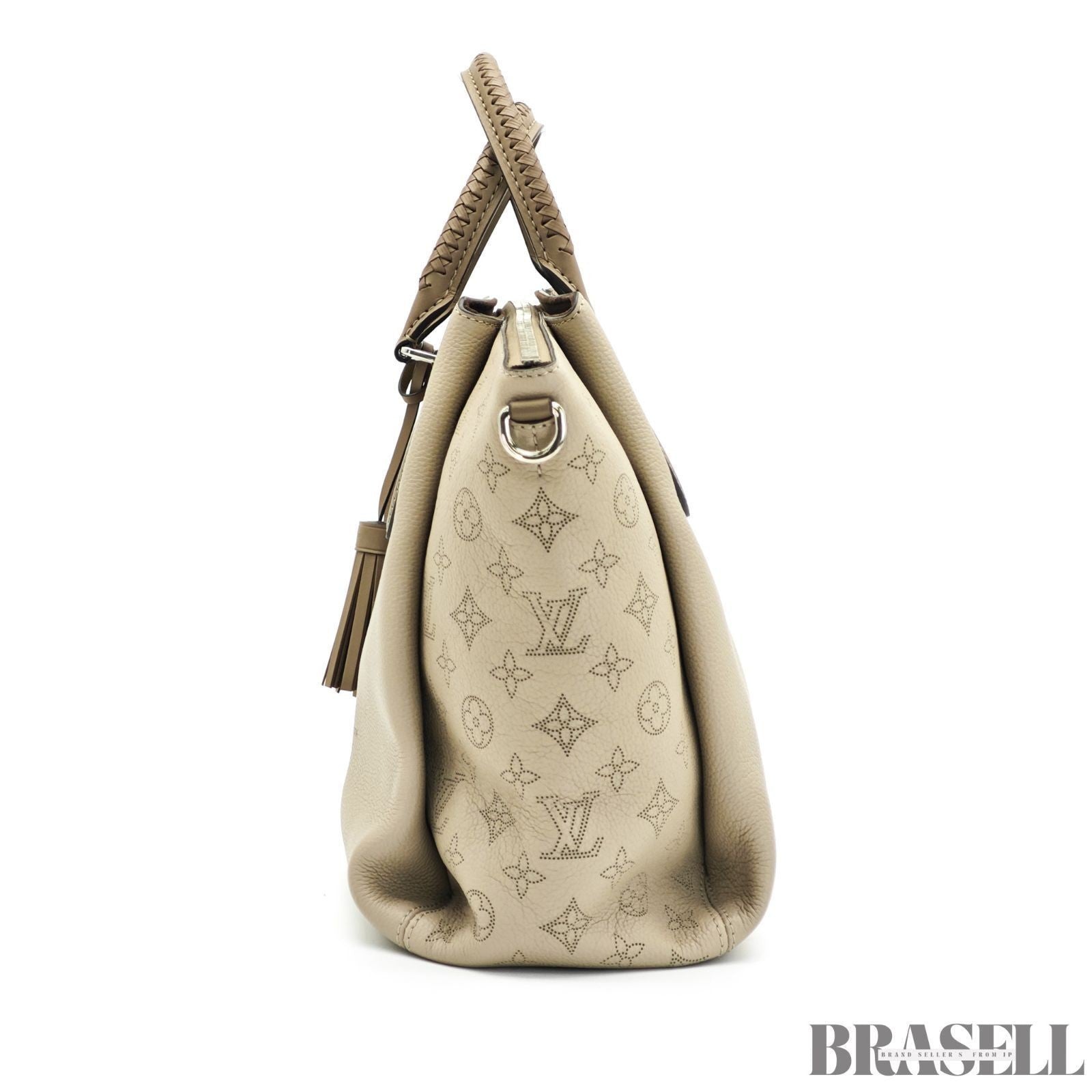 Louis Vuitton Monogram Mahina Omea M55031 Handbag Tassel Charm Galet Brown