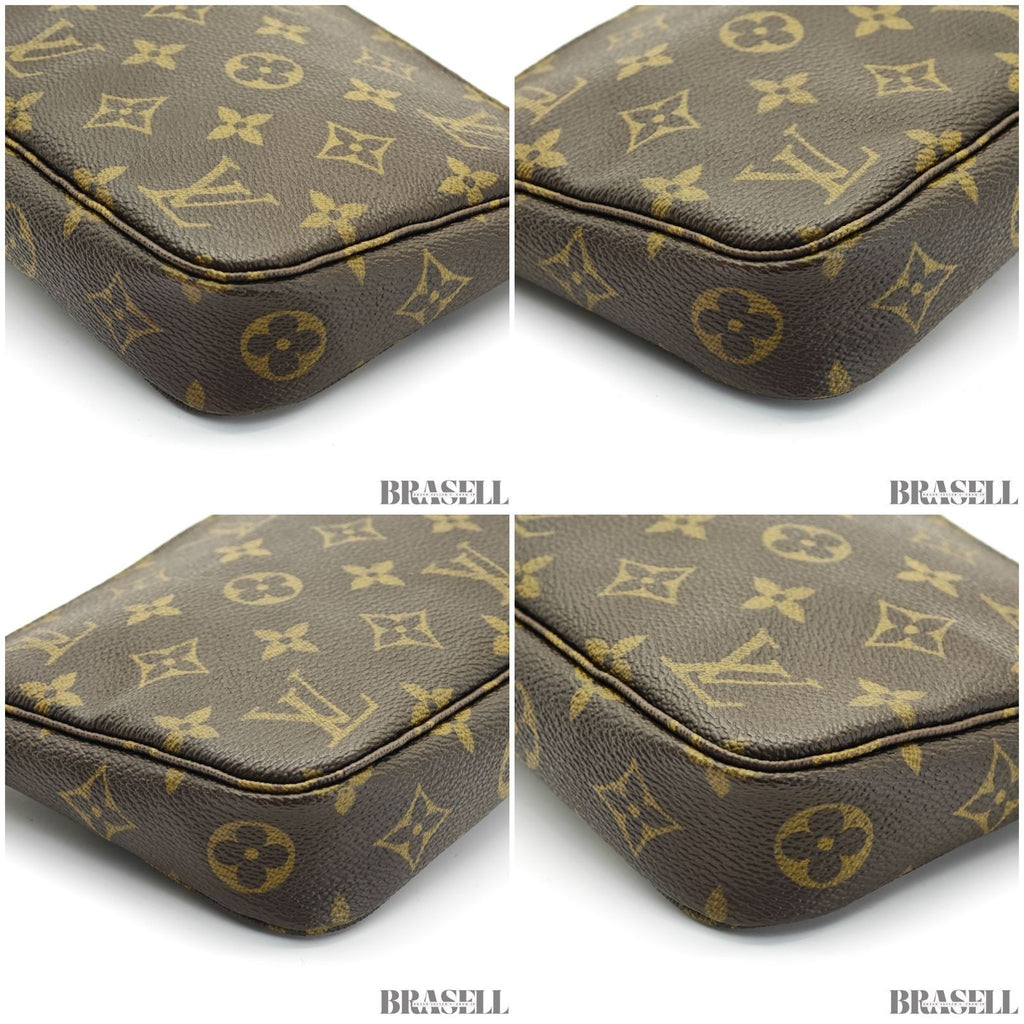 LOUIS VUITTON Pochette Accessoires M51980 Monogram Mini Handbag Brown Women’s