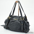 Miu Miu Madras 2-Way Bag RL0058 Handbag Shoulder Bag Black Women's