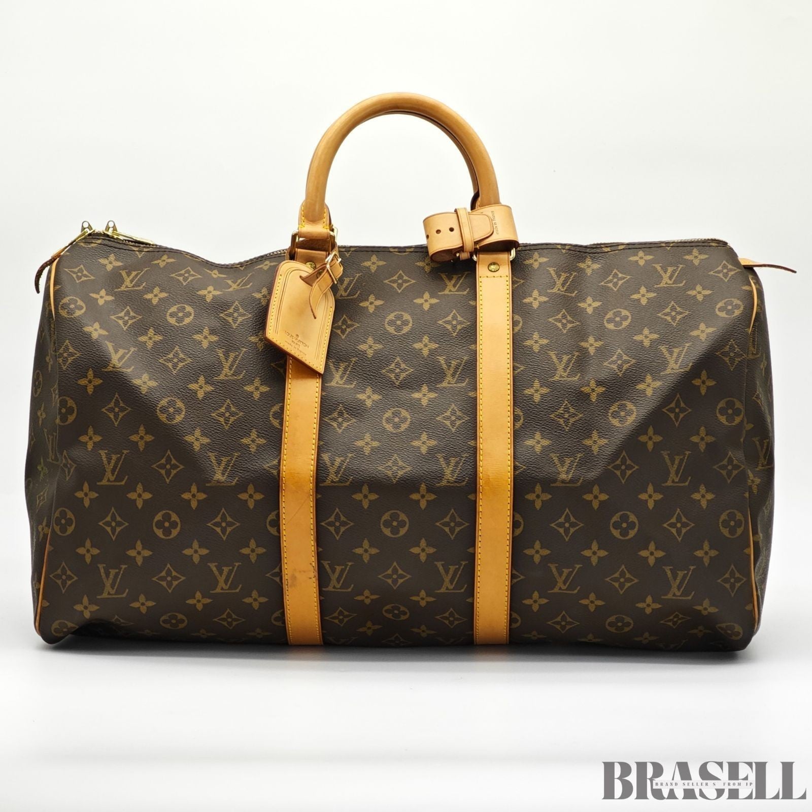 LOUIS VUITTON Keepall 50 M41426 Monogram Travel Boston Bag Brown Women's Men's
