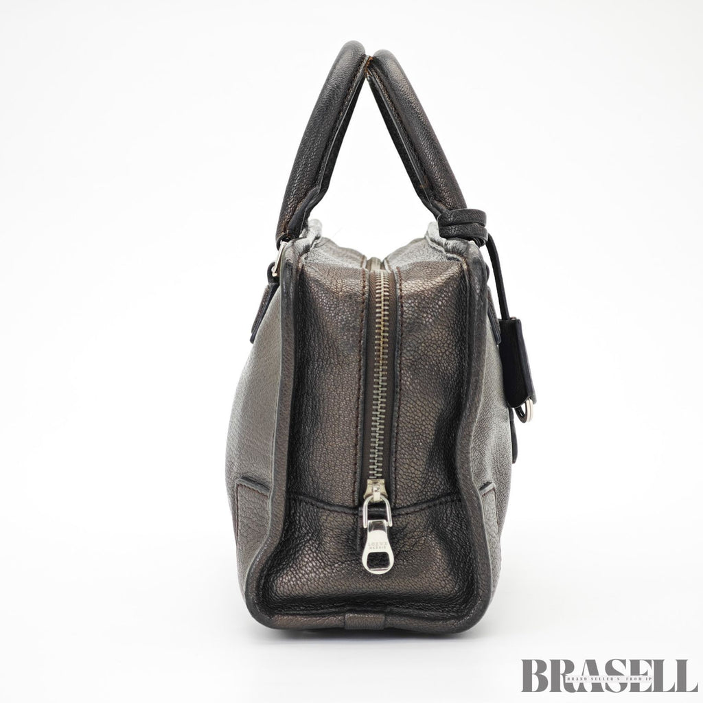 LOEWE Amazona 23 Bag Horizontal Handbag Gunmetal Women's and Men's