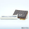 LOUIS VUITTON Damier Double Zip Pochette N60254 Damier Canvas