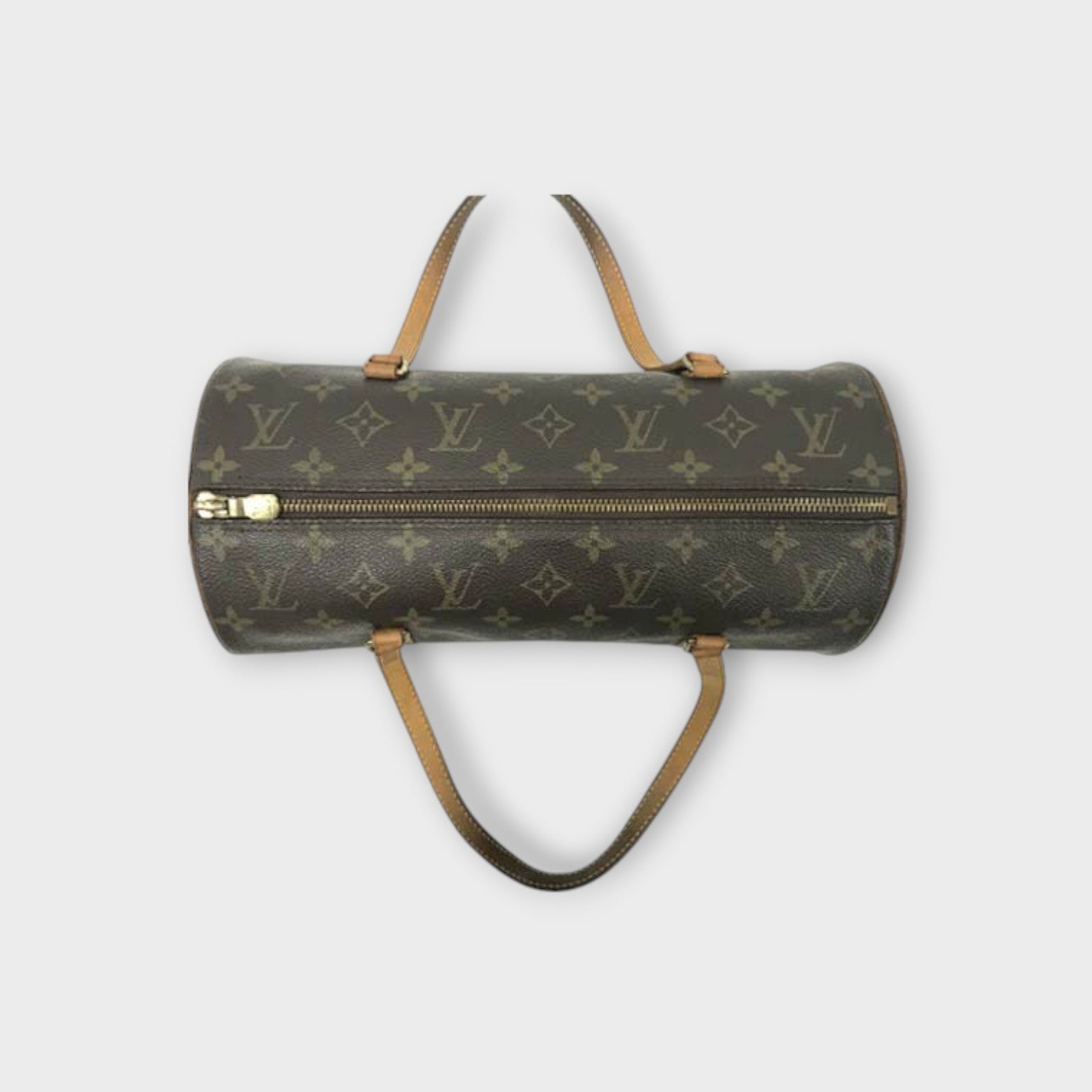 Louis Vuitton M51385 Papillon 30 Monogram Handbag Cylindrical PVC Leather【B】
