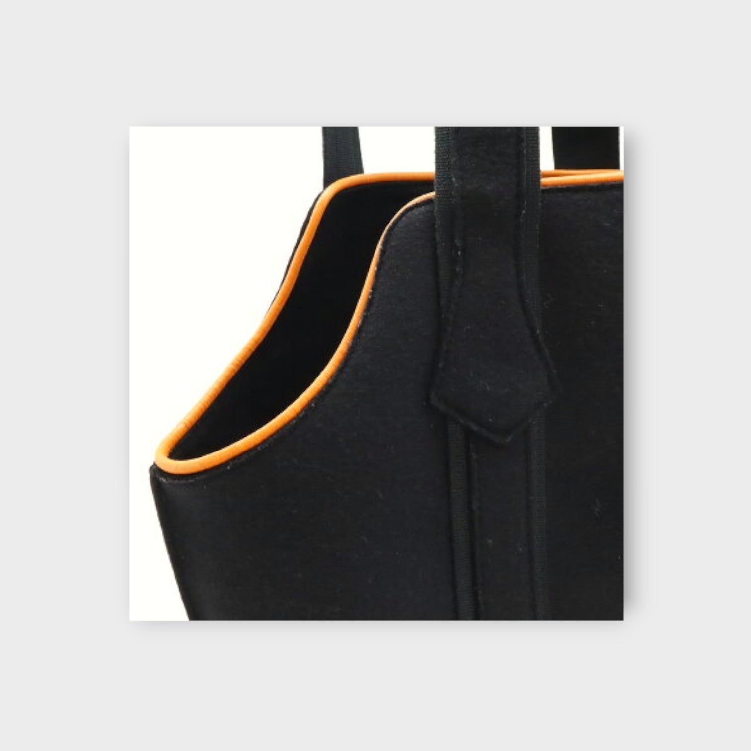Hermès Patapone Dog Carry Shoulder Bag Black Orange【A】