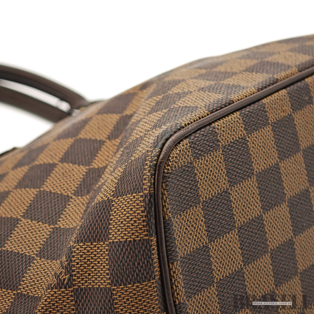 LOUIS VUITTON Saleya PM Tote Bag Handbag N51183 Brown Damier Canvas Leather