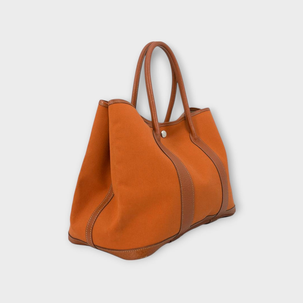 Hermès Garden Party PM 36 Toile Officier Potiron【A】
