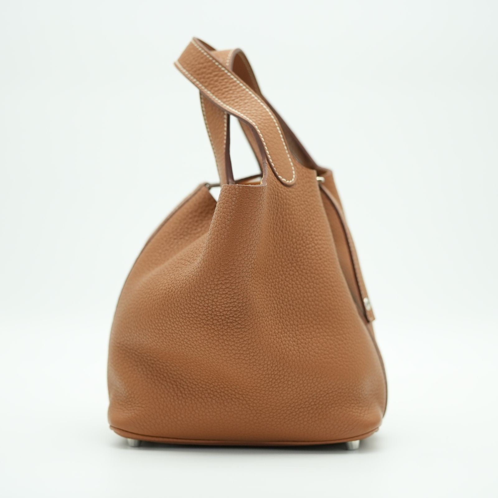 HERMES Picotin Lock PM 18 Gold Taurillon Clemence Leather Bag
