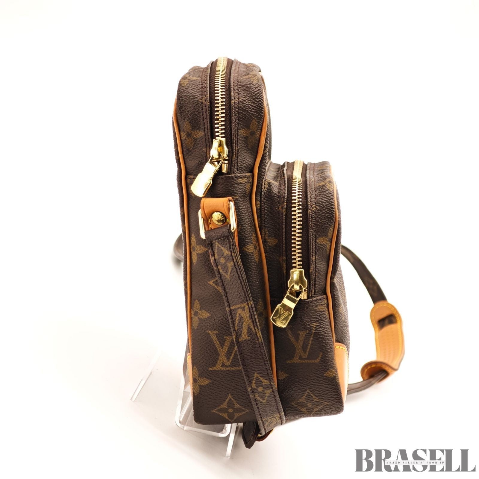 LOUIS VUITTON Amazon Crossbody Shoulder Bag Monogram Leather Brown M45236