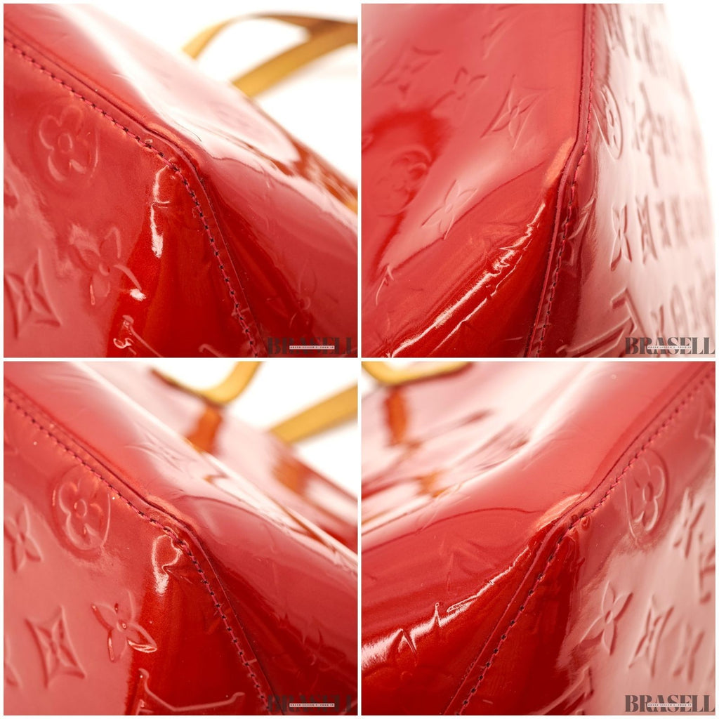 LOUIS VUITTON Monogram Vernis Bellevue PM Tote Bag Handbag Pomme D'amour M93583