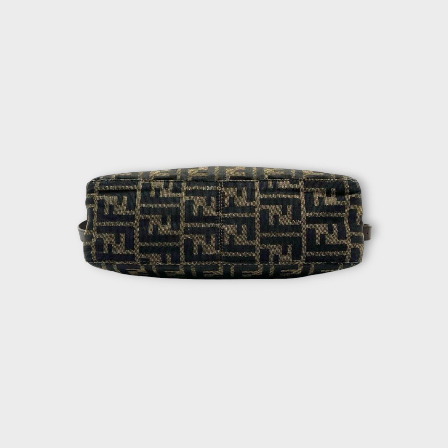 Fendi Mamma Baguette Zucca Pattern Shoulder Bag Brown Canvas Leather 【B】