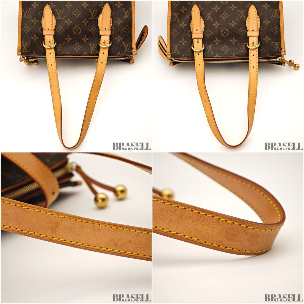 Authentic Louis Vuitton Monogram Popincourt Tote bag M40007 Canvas Brown