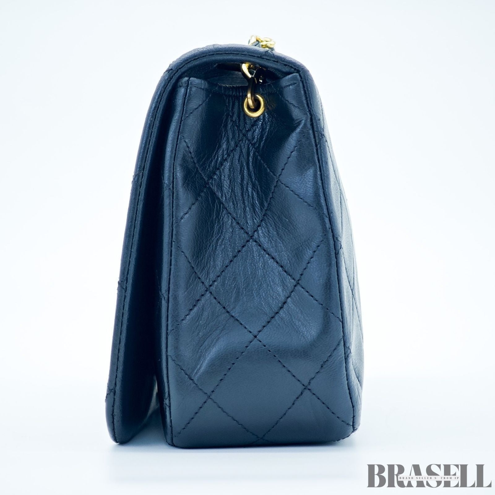 Chanel Matelassé 23 Lambskin Black 1192228 Shoulder Bag Flap Compact Black