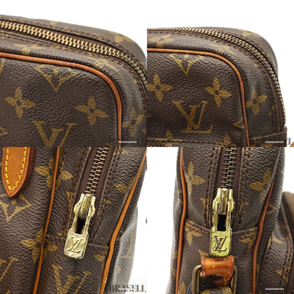 LOUIS VUITTON Amazon Crossbody Shoulder Bag Monogram Leather Canvas Brown M45236