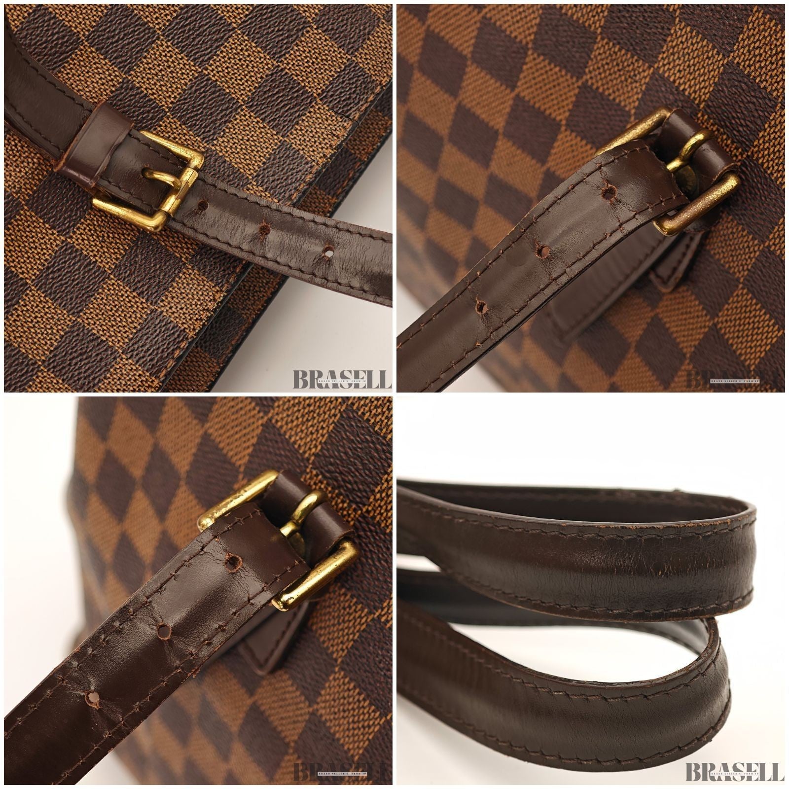 Louis Vuitton Chelsea N51119 Handbag Tote Bag Horizontal Large Capacity Brown
