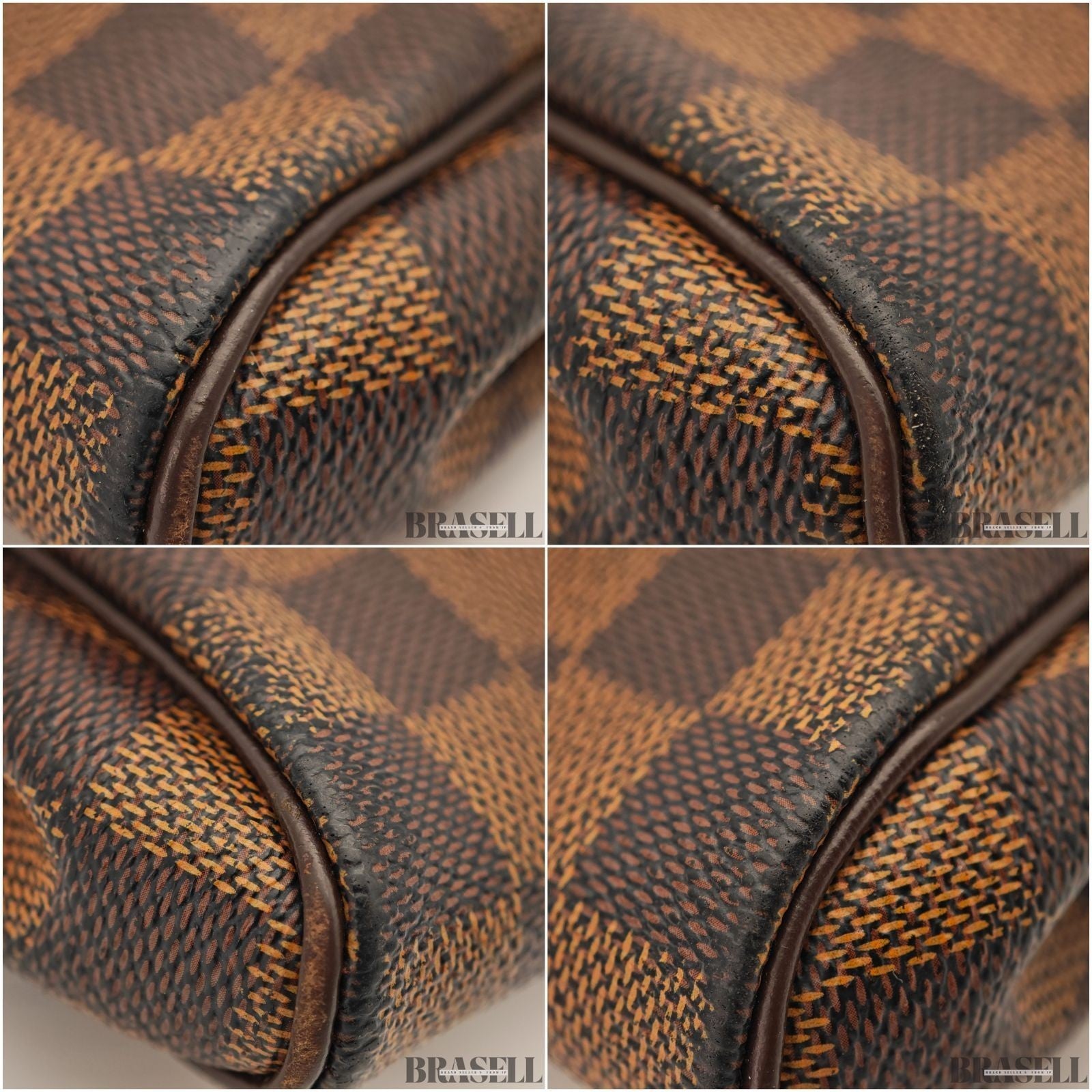 Louis Vuitton Damier Eva Hand Bag Damier Ebene N55213 Brown Compact
