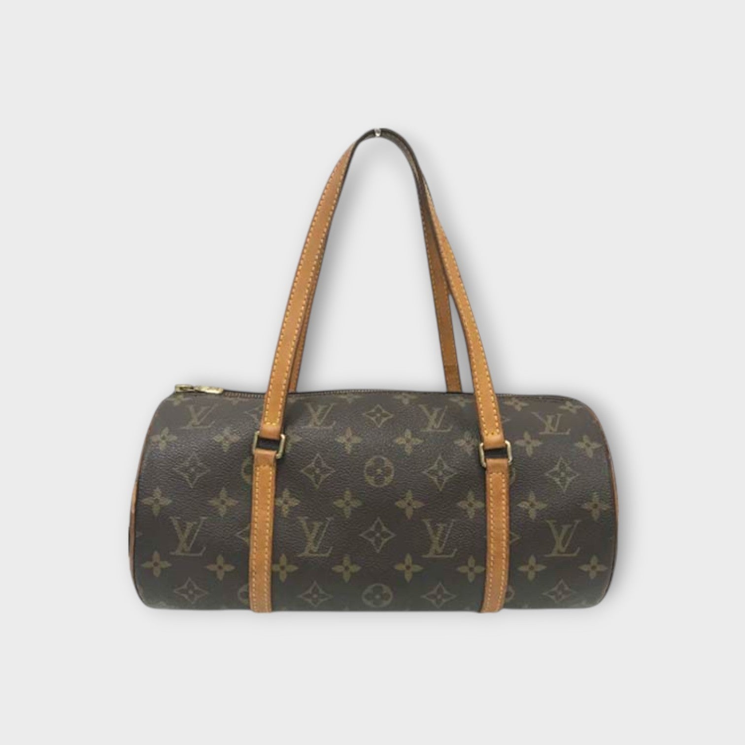 Louis Vuitton M51385 Papillon 30 Monogram Handbag Cylindrical PVC Leather【B】
