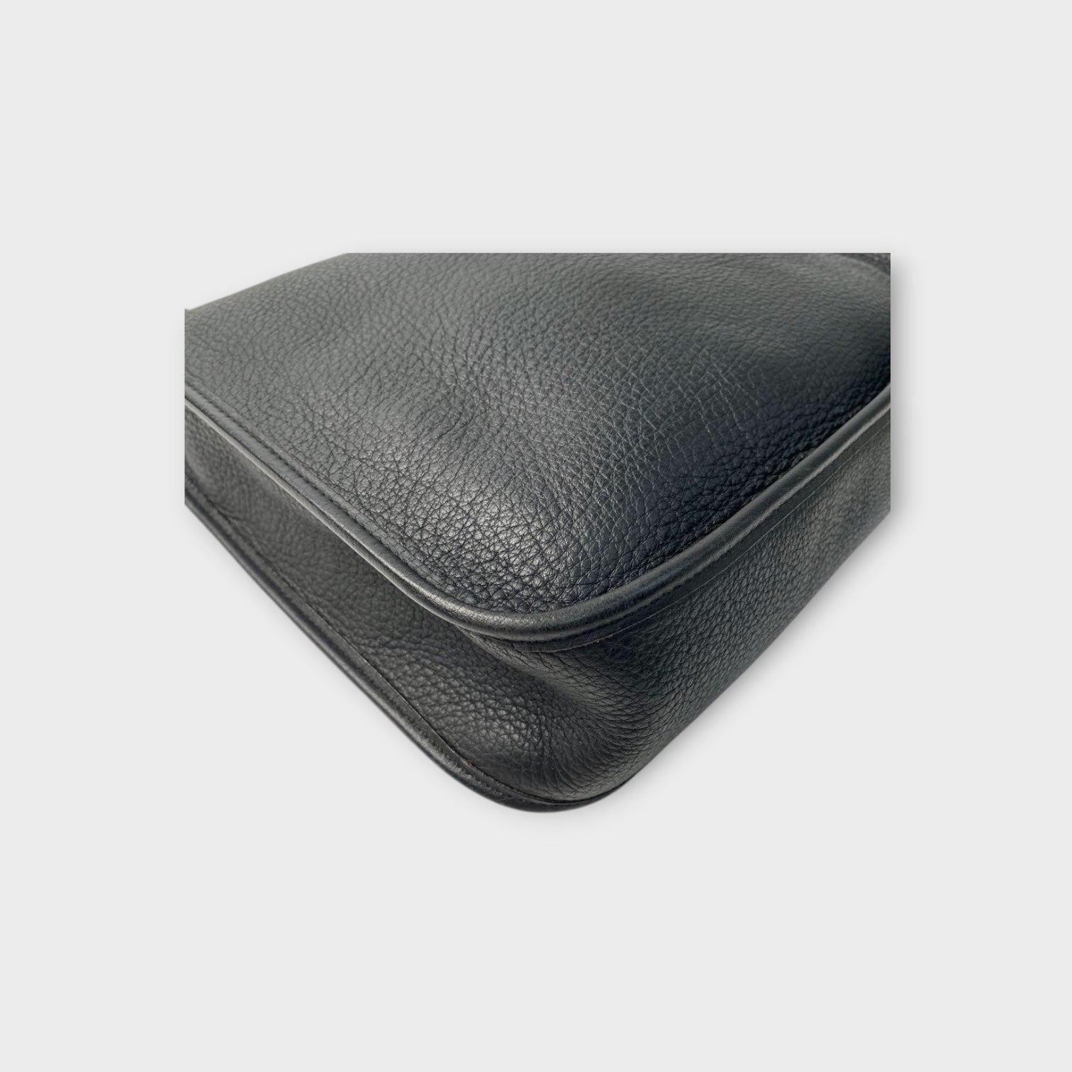Hermès Vespa PM Black Shoulder Bag Leather A Stamp Gold Hardware 【A】