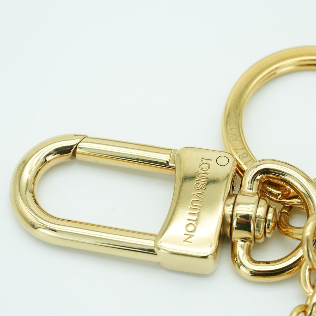 LOUIS VUITTON Spring Street Keychain M01187 Key Boulder Gold Women's Men's Box