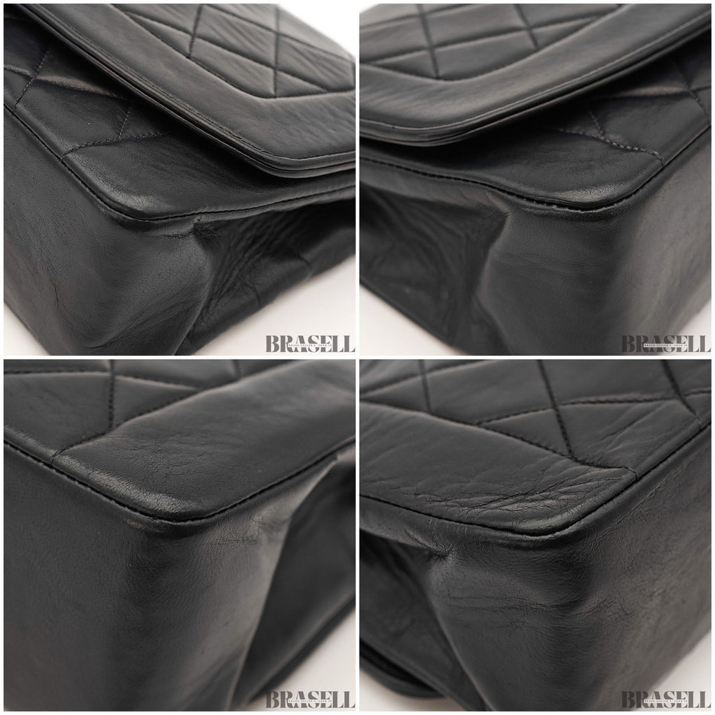 Chanel Diana 25 Bag Handbag Matelassé Flap Black Lambskin Women’s Guarantee Card