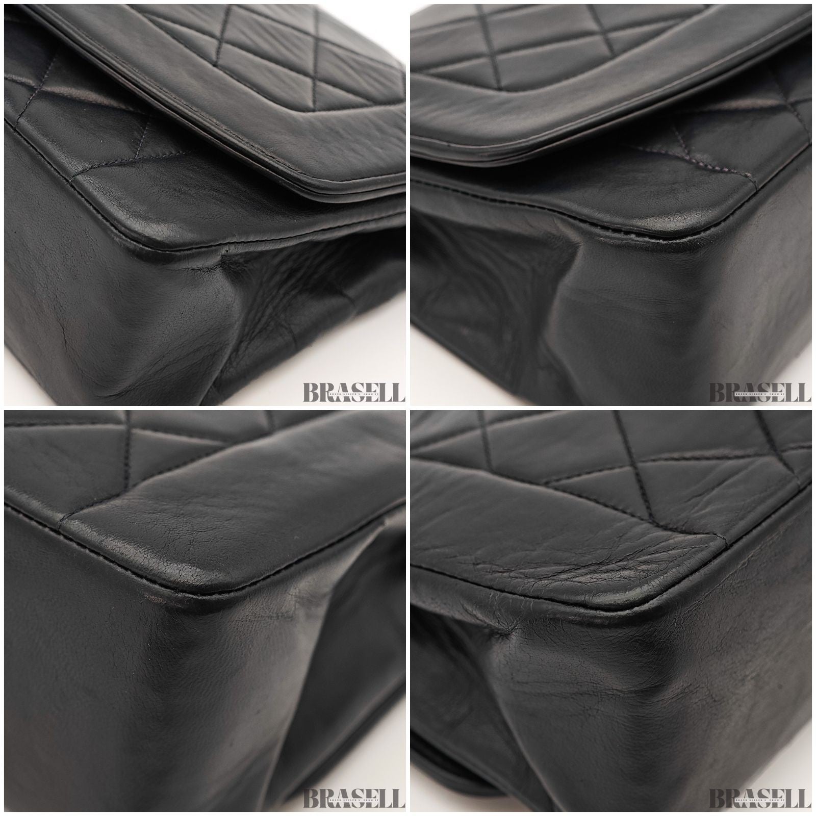 Chanel Diana 25 Bag Handbag Matelassé Flap Black Lambskin Women’s Guarantee Card