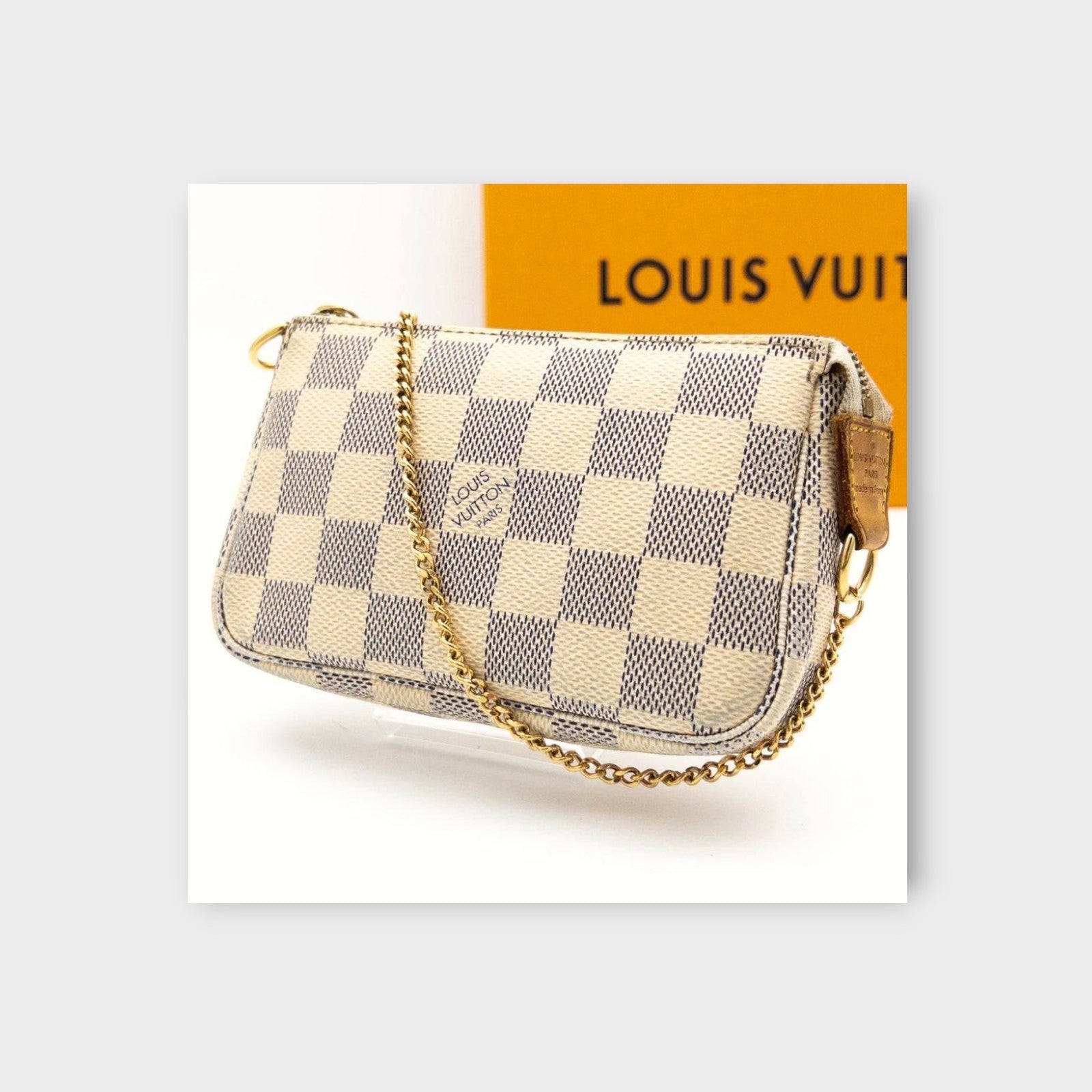 Louis Vuitton Mini Accessoires Handbag Pouch Damier Azur