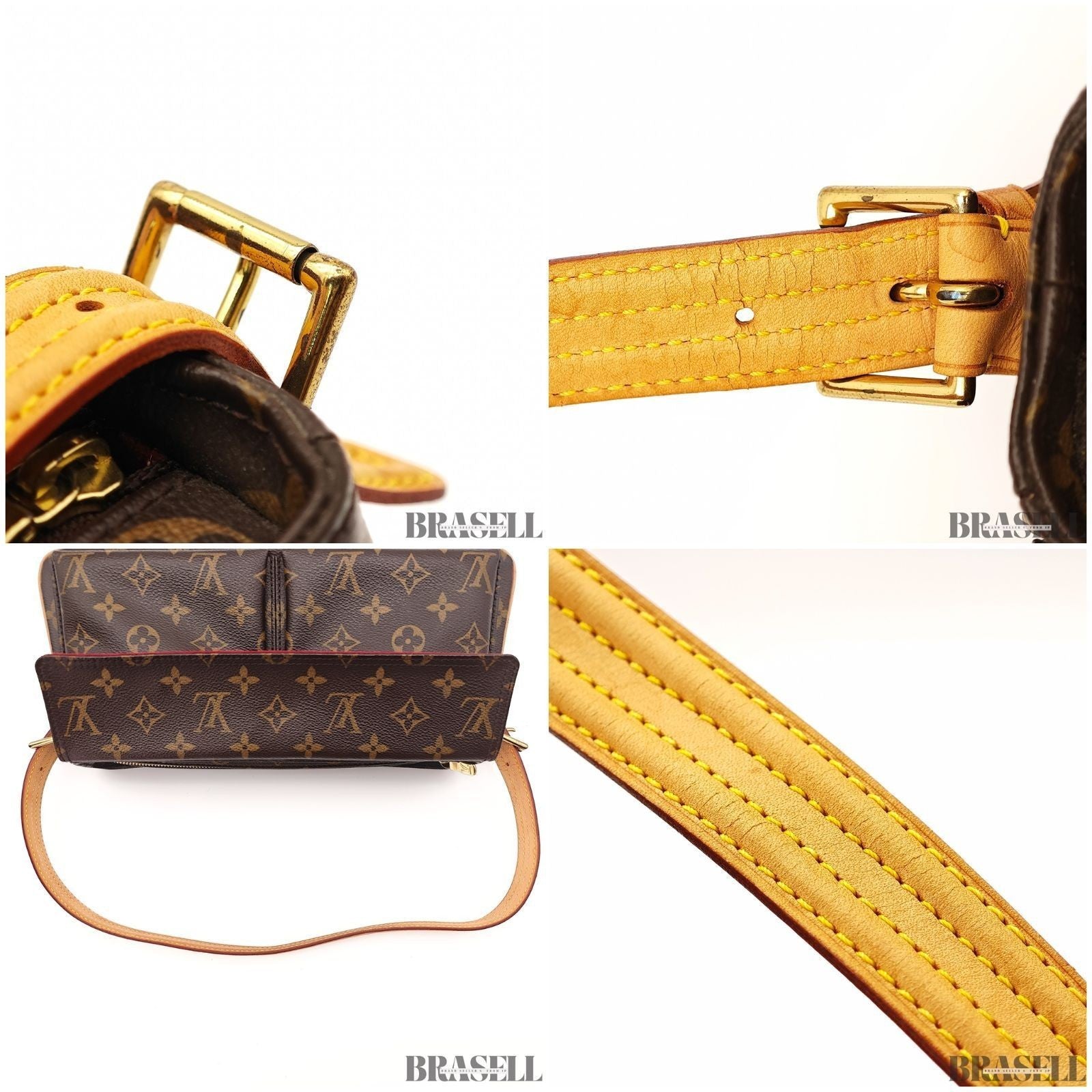 Louis Vuitton Vivacite MM M51164 Bag Handbag Monogram Brown With Box Dust Bag