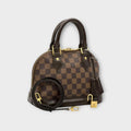 Louis Vuitton Alma BB N41221 Damier 2Way Handbag Brown PVC Leather 【A】