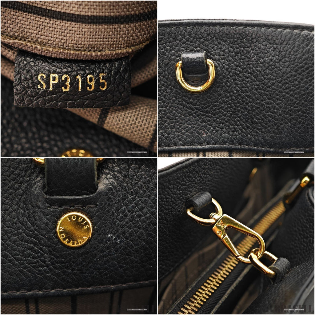 Louis Vuitton Empreinte Montaigne MM M41048 2Way Handbag Shoulder Bag Black