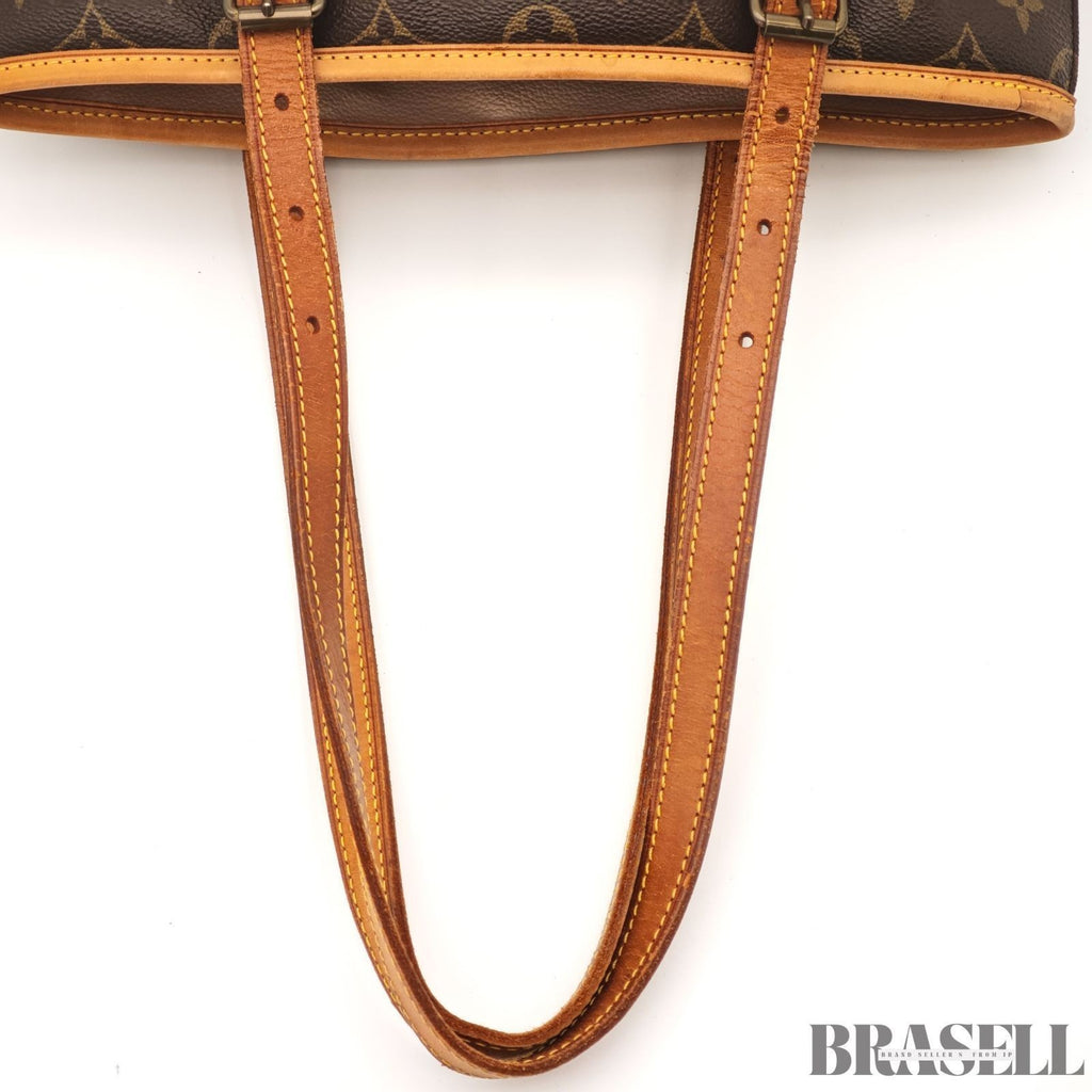 LOUIS VUITTON BUCKET GM Shoulder Tote Bag Monogram Leather Canvas Brown M42236