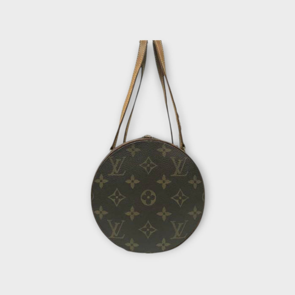 Louis Vuitton M51385 Papillon 30 Monogram Handbag Cylindrical PVC Leather【B】