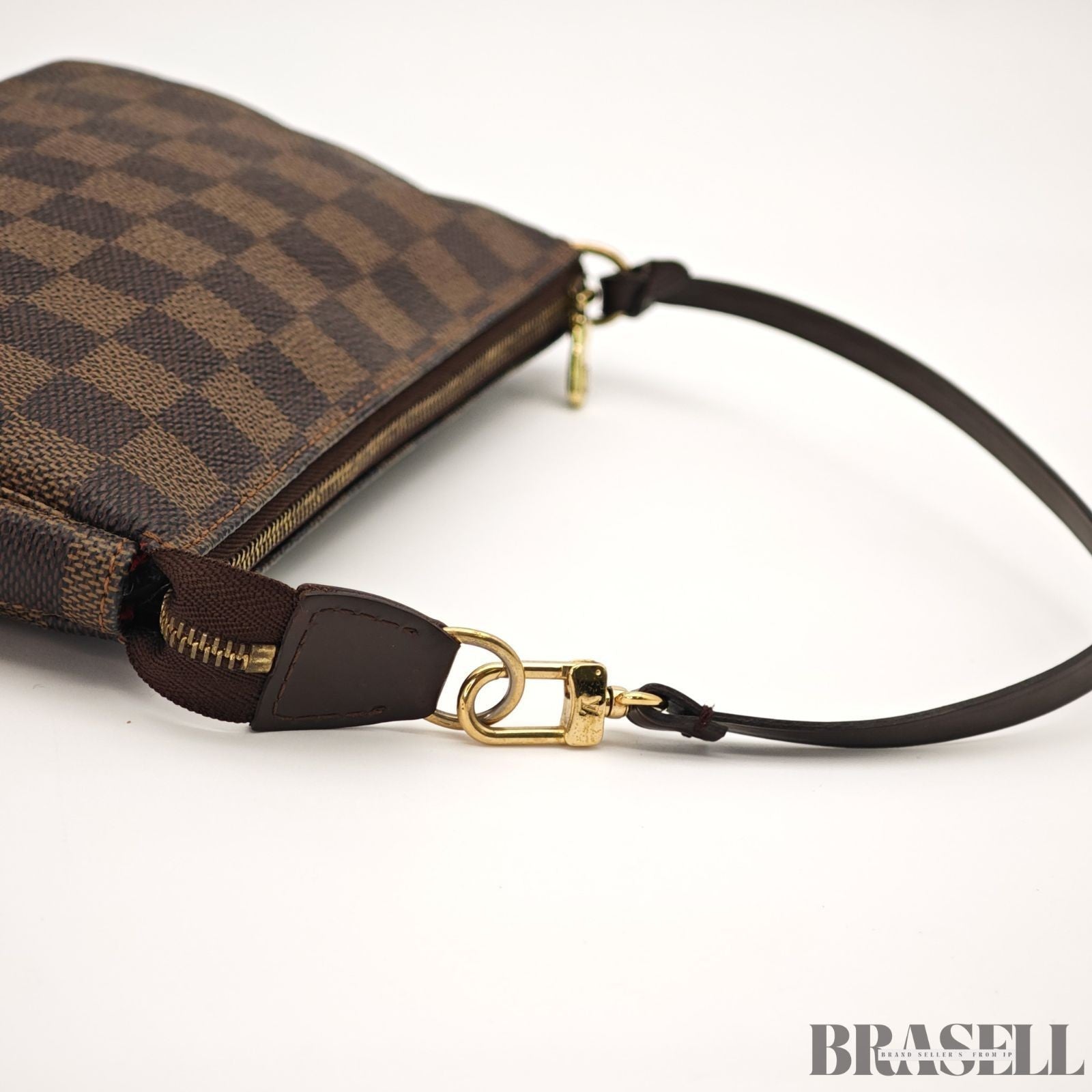 Louis Vuitton N58009 Pochette Accessoires Damier Canvas Brown Mini Handbag Bag