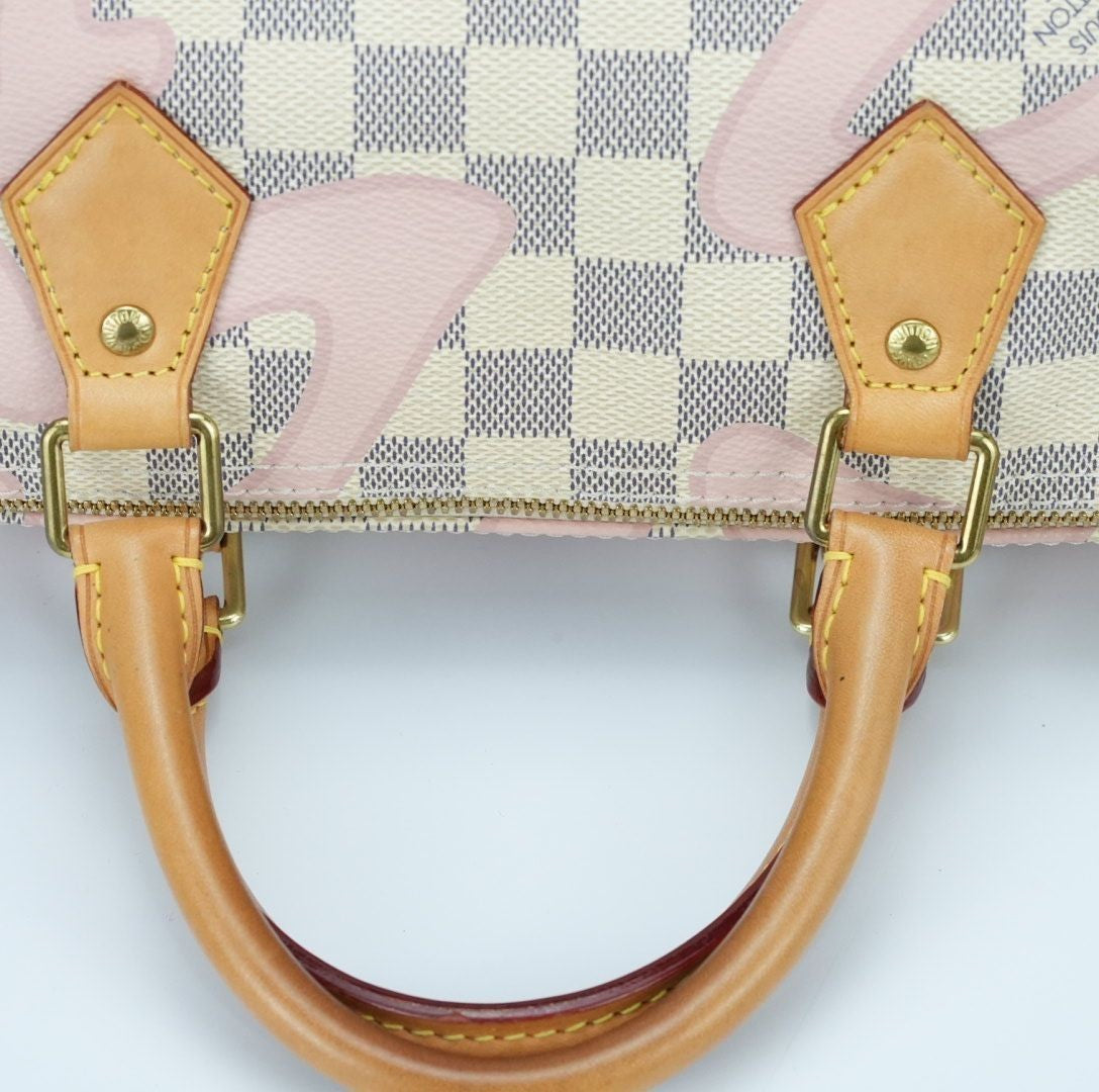 LOUIS VUITTON Damier Azur Speedy Bandouliere 30 N41052 Tahiti Collection Summer