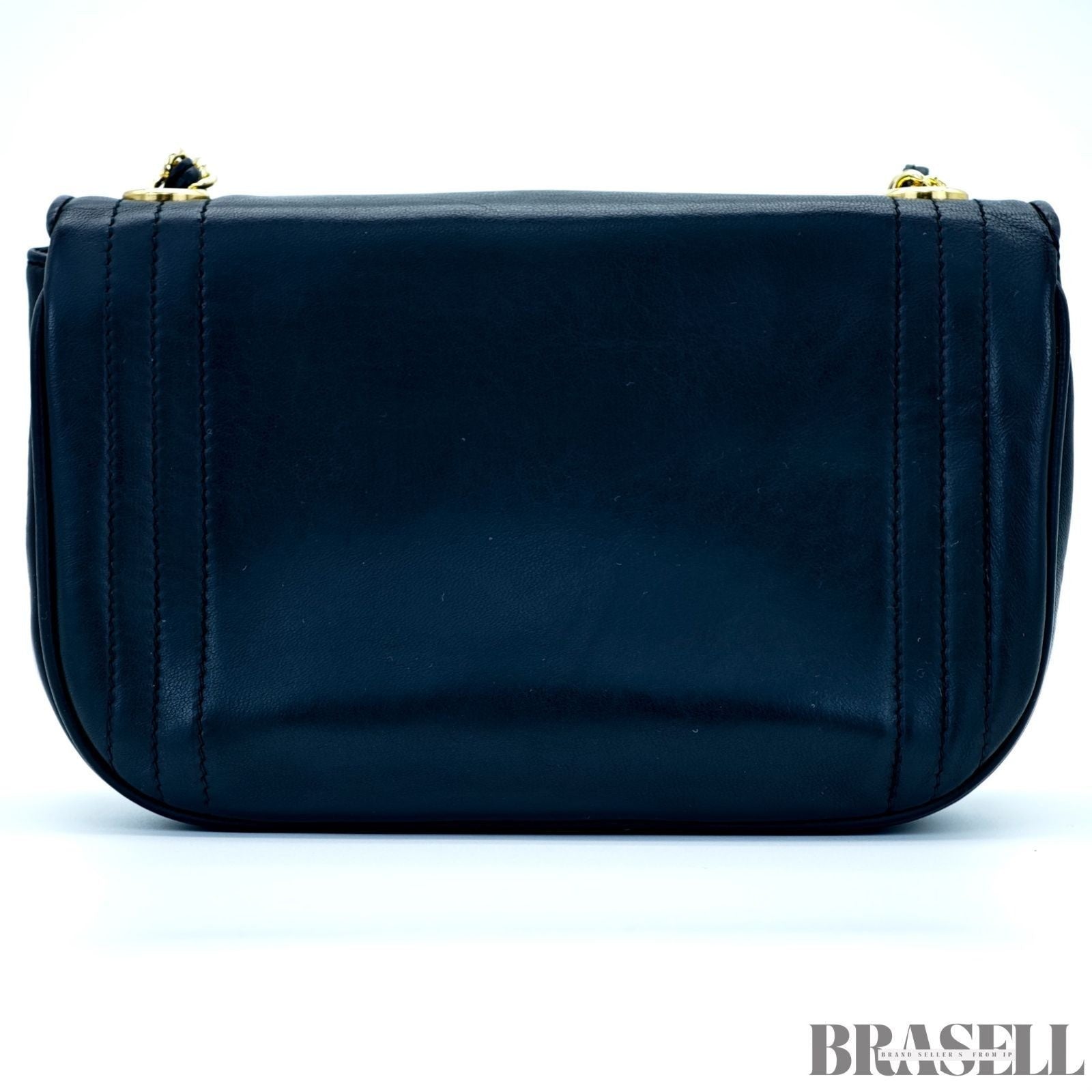 Chanel Chain Shoulder Diana Lambskin Shoulder Bag Flap Compact Black Women