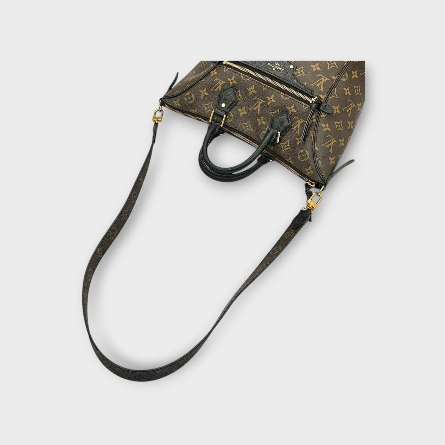 Louis Vuitton Monogram Tournelle PM M44027 2Way Handbag Brown Black 【S】