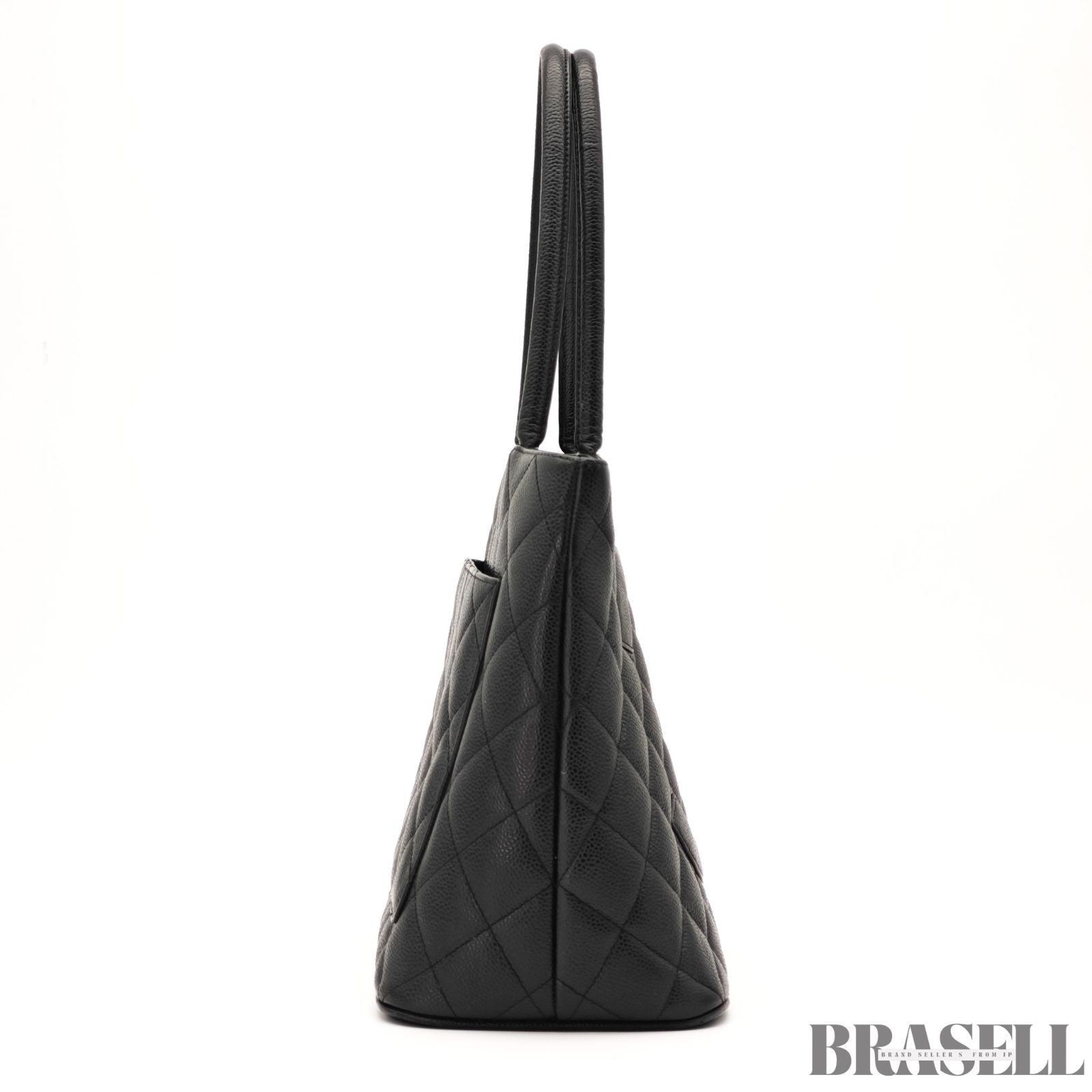 CHANEL Reissue Tote Bag Handbag Black Caviar Skin Women's With Guarantee Card