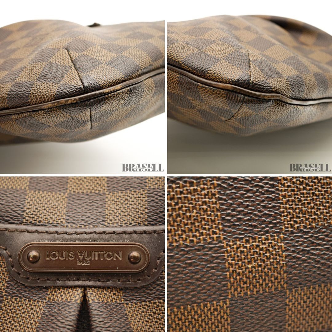 Borsa a tracolla Louis Vuitton Bloomsbury PM N42251 Damier Ebene in tela marrone