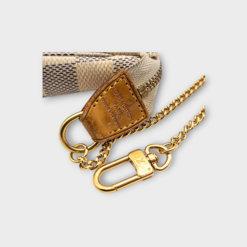 Louis Vuitton Mini Accessoires Handbag Pouch Damier Azur