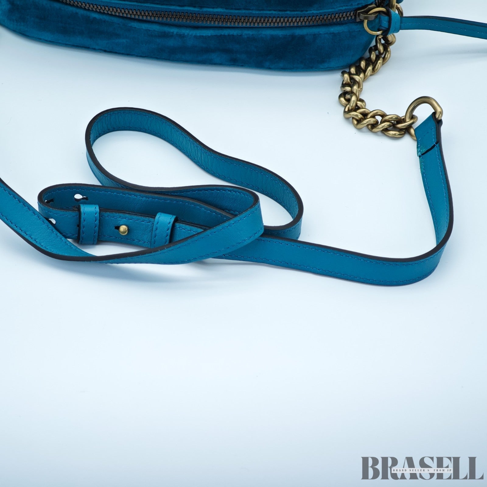 GUCCI Quilted Small Bag 447632 Velvet Green