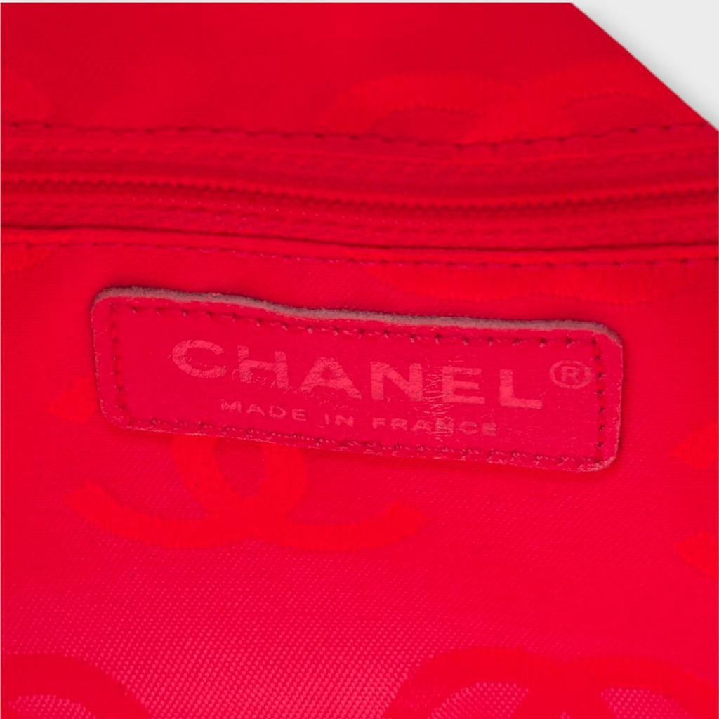 CHANEL Cambon Line Calfskin Mini Tote Bag in White and Black