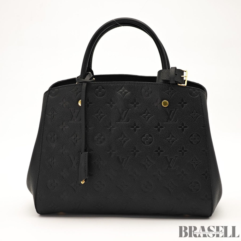 Louis Vuitton Montaigne BB M41048 Monogram Empreinte Black Handbag Bag Women