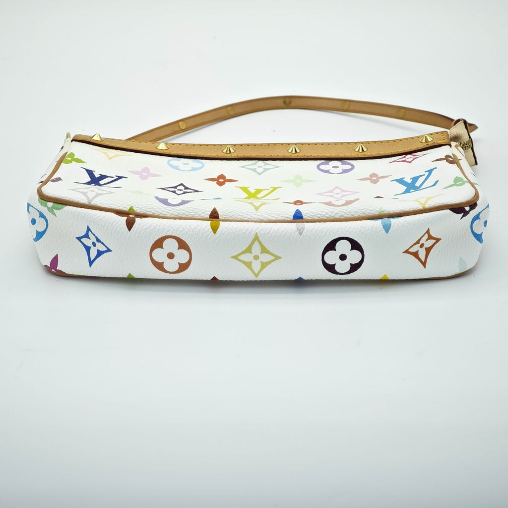 LOUIS VUITTON Multicolore M92649 Compact Small Handbag White