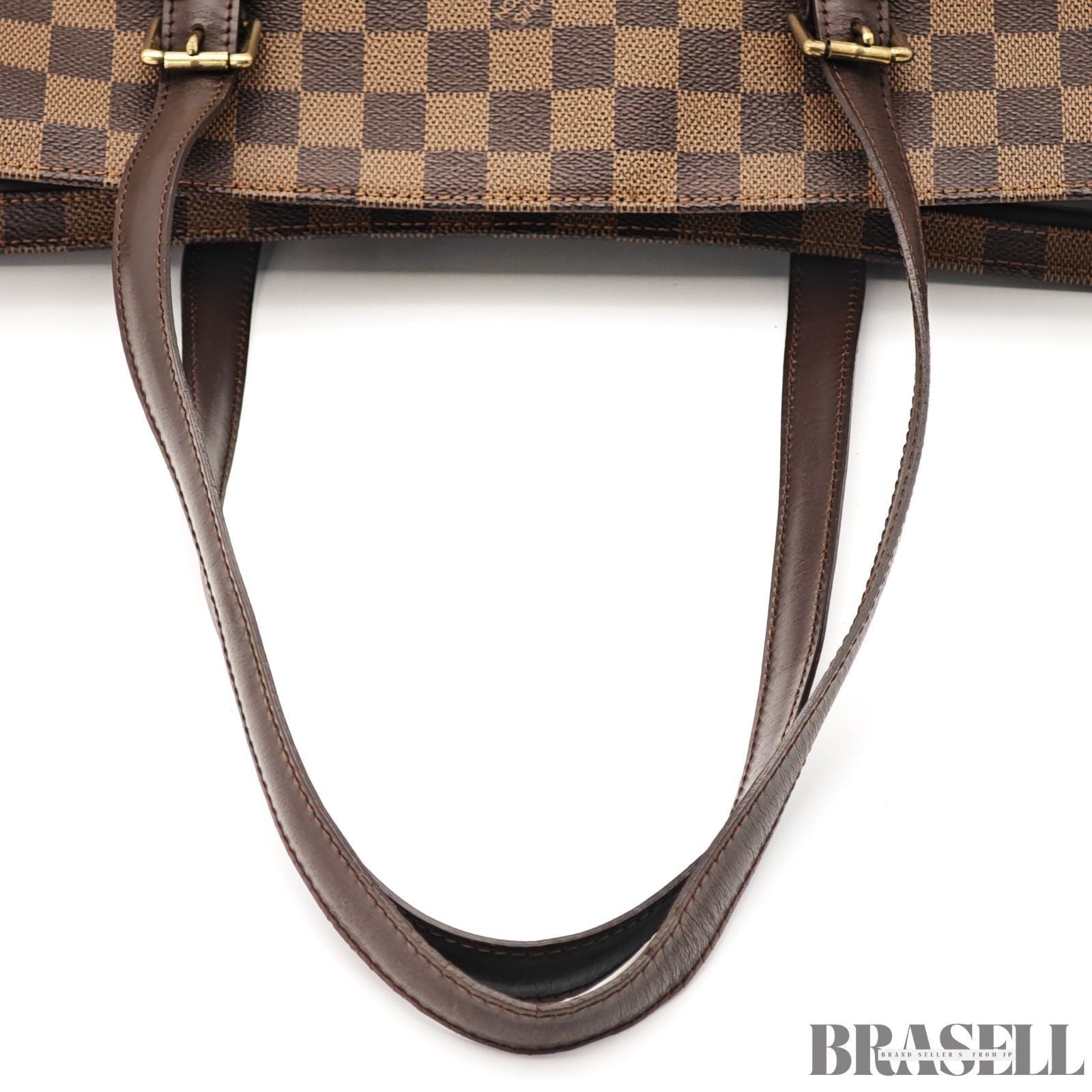 LOUIS VUITTON Chelsea Shoulder Tote Bag Damier Leather Canvas Brown N51119