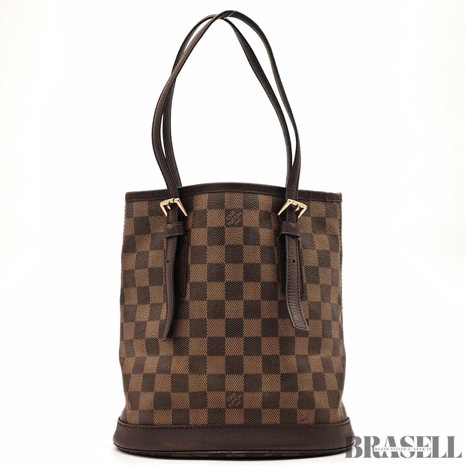 Louis Vuitton Mare N42240 Tote Bag With Pouch Bucket Bag Brown Gold Hardware
