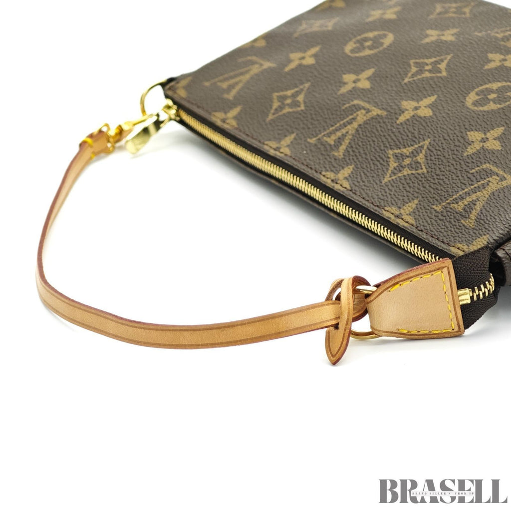 LOUIS VUITTON Pochette Accessoires M51980 Monogram Mini Handbag Brown Women’s