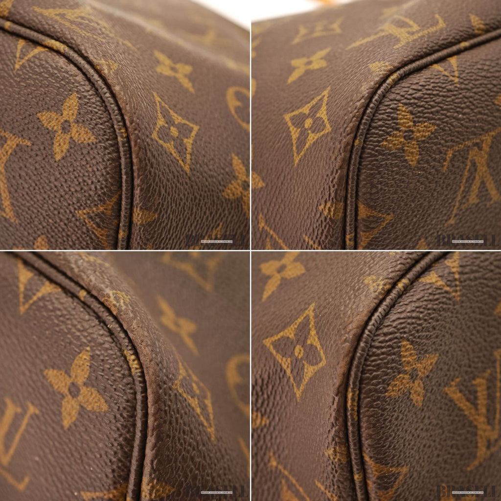 Louis Vuitton Monogram Neverfull MM M40995 Tote Bag Handbag Brown Women