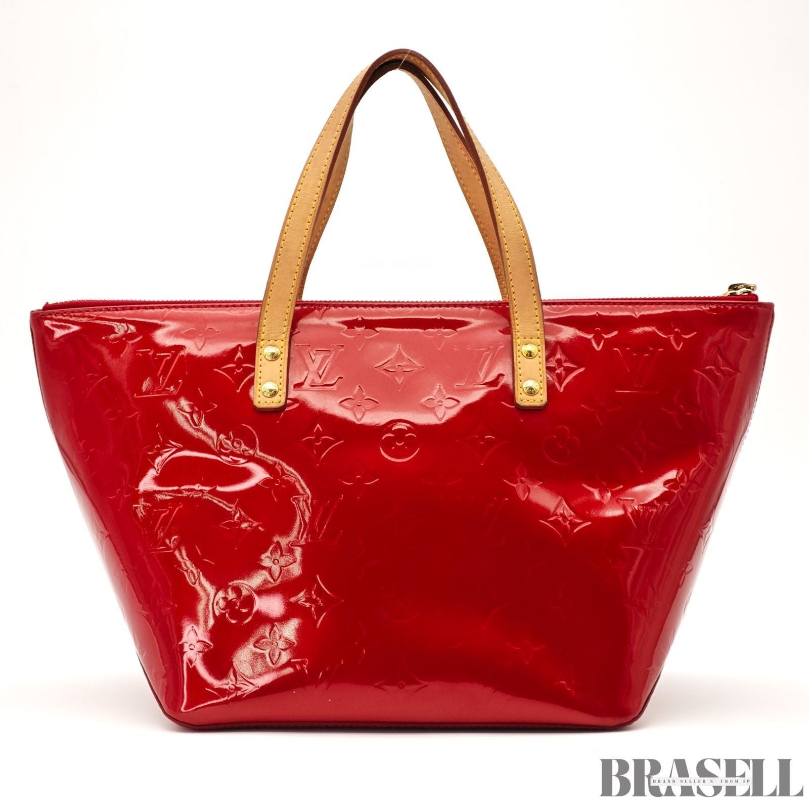 LOUIS VUITTON Monogram Vernis Bellevue PM Tote Bag Handbag Pomme D'amour M93583