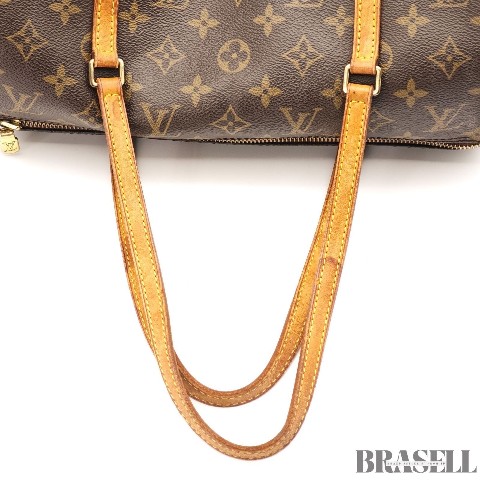 LOUIS VUITTON Papillon 30 M51385 Mini Boston Handbag Brown Monogram Canvas Pouch