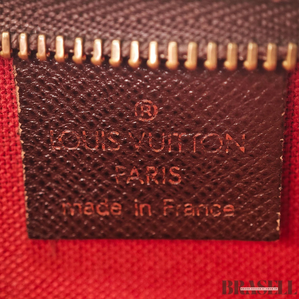 LOUIS VUITTON  Trousse Makeup Poach Hand Bag Damier Ebene Leather Brown N51982